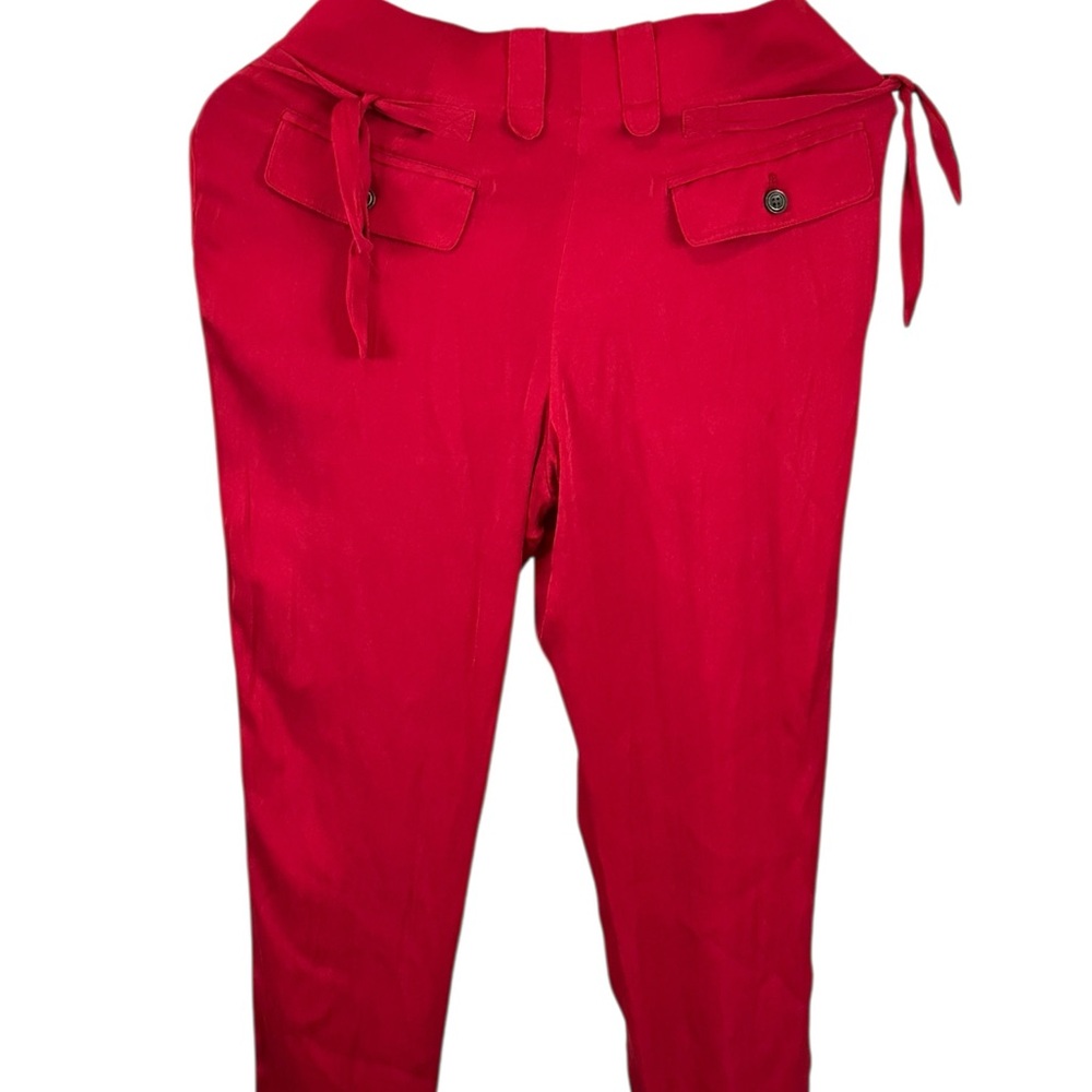 Rachel Zoe Vibrant Red Straight Leg Pants - Picture 8 of 13